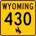 Wyoming Highway 430 marker