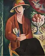 Portrait of Lady with Tulips  (1921)