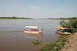 Tourist boats on the Blue Nile at Wad Madani