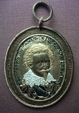 Enamelled gold miniature of Frederick Henry, Prince of Orange, 1627, WB.173