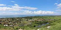 View overlooking the town and Waimea Bay