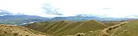 Panoramic photograph showing the Waitaki and Hakataramea Valleys