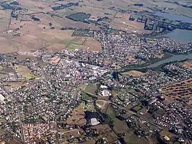 Waiuku from the air