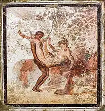 Sexual scene from Pompeii in the Secret Museum