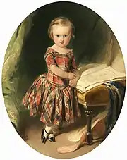 Oil painting of Walter Crane as a child, 1846