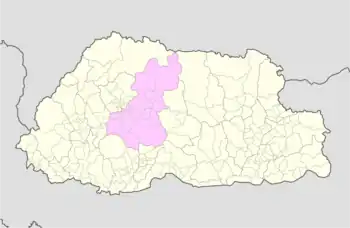 Location of Athang Gewog