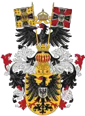 Coat of arms of the German Emperor with crest: imperial coat of arms of His Majesty, 27 April 1871 – 3 August 1871