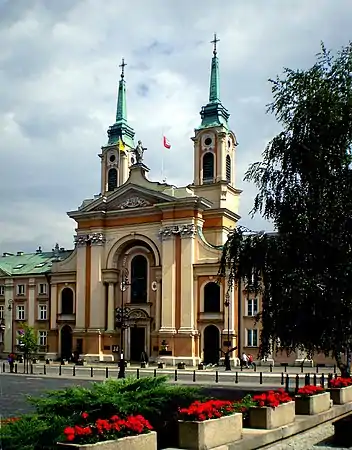 Formerly the church of the Collegium Nobilium, the Russian Empire turned the structure into a Russian Orthodox church. After 1918 it became the Field Cathedral of the Polish Army and currently all major military religious feasts in Warsaw are held there.