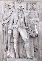 George Washington as President (1916–18), by Alexander Stirling Calder, Washington Square Arch