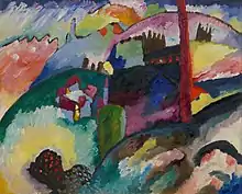 Wassily Kandinsky, 1910, Landscape with Factory Chimney, oil on canvas, 66.2 x 82 cm