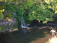 A waterfall near Cunninghamhead bridge.