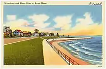 Vintage Lynn Shore Drive Postcard