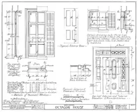 Exterior details: front door and windows.