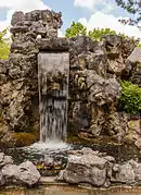 Waterfall in the Chinese garden.