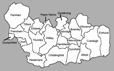 Waverley is the parish closest to Mole Valley, Surrey