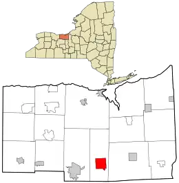 Location in Wayne County and the state of New York.