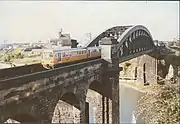 Monkwearmouth railway bridge, river Wear