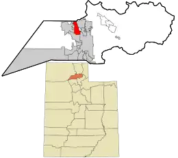 Location in Weber County and the state of Utah