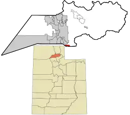 Location in Weber County and the state of Utah