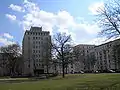 "Hochhaus" in Weberwiese, the first high rise apartment built after the war