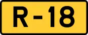 R-18 regional road shield}}