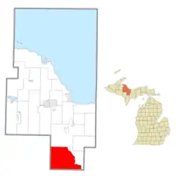 Location within Marquette County