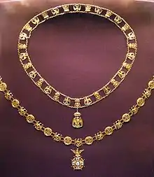 Collars of the Order of Guadalupe and the Imperial Order of the Mexican Eagle