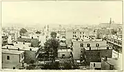 A view of a city from a rooftop