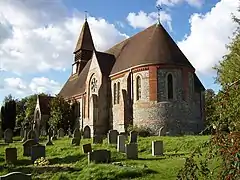 Apsed chancel of St Mary's Church, West Dean, Wiltshire, England