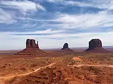 West Mitten Butte, East Mitten Butte and Merrick Butte