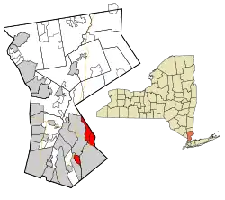 Location of Rye (town), New York