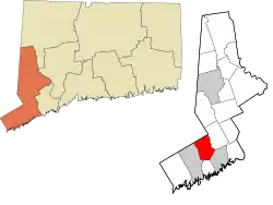 New Canaan's location within the Western Connecticut Planning Region and the state of Connecticut