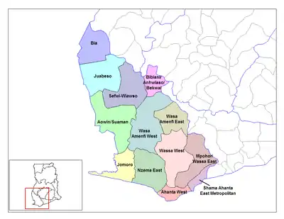 Districts of Western North Region