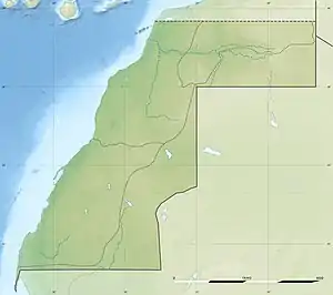 Map showing the location of Côte Aftissate-Boujdour