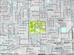 U.S. Census Bureau map showing CDP boundaries