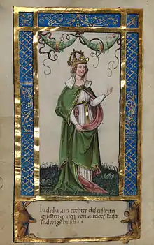 Empress Judith (* 795 † 843), daughter of Welf, wife of Emperor Louis the Pious