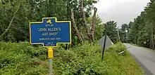 John Allen's Hat Shop historical marker, July 2021