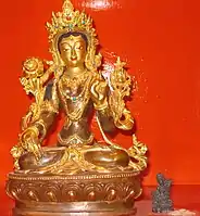 White Tara statue in a Karma Kagyu dharma centre