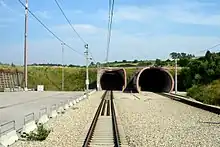 Entrance to the Wienerwald Tunnel from the Tullnerfeld side