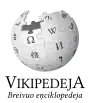 Wikipedia logo showing "Wikipedia: The Free Encyclopedia" in Latgalian