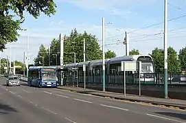 Bus interchange at the stop