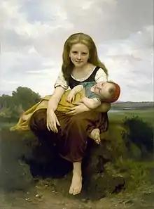 William-Adolphe Bouguereau, The Elder Sister (1869), 130.2 × 97.2 cm.