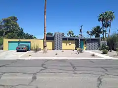 Butterfly roof in Paradise Palms in the southwestern United States