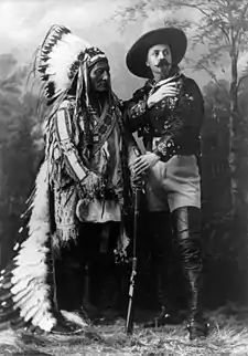 Early use of the embroidered Western shirt by Buffalo Bill