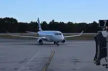 American Eagle plane approaching gate