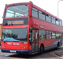 Wilts & Dorset East Lancs Vyking with the "Myllennium" face in Boscombe in May 2006