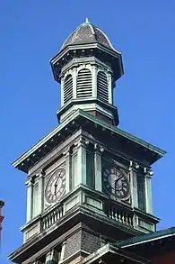 The top of the clock tower