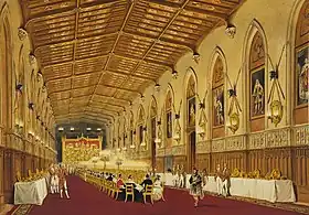 St. George's Hall, Windsor Castle, created by Wyatville (1824-1840) (damaged in 1992 fire and partially redesigned)