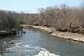 DuPage River flowing through the Winfield Mounds Forest Preserve