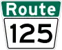 Route 125 marker